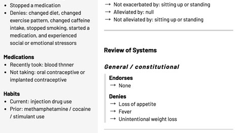 Symptom Record
